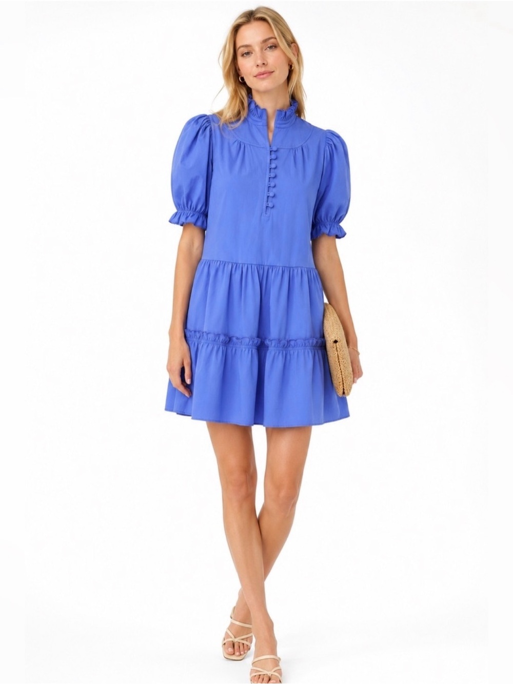Tuckernuck Pomander Place Azure Blue Selena Mini Dress NWT